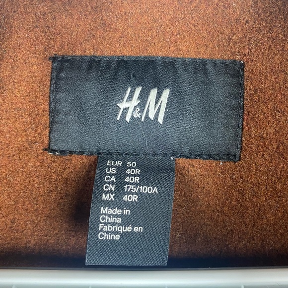 H&M Man Double Breasted Coat 40R - Picture 6 of 7